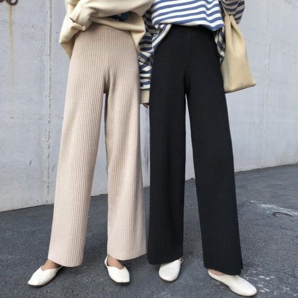 Zara | Pants u0026 Jumpsuits | Nwt Zara Knit Wide Leg Sweater Pants | Poshmark